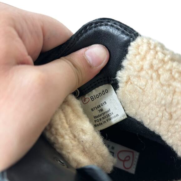 Blondo Devin Waterproof Suede Boots Black Size 7 - Picture 7 of 7